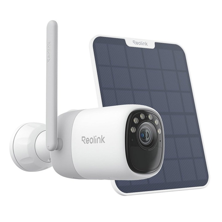 Cameră supraveghere exterior Reolink Altas B630, 4 MP, nocturnă color, Wi-Fi 6 dual band, alimentare solară, 126x78x76 mm