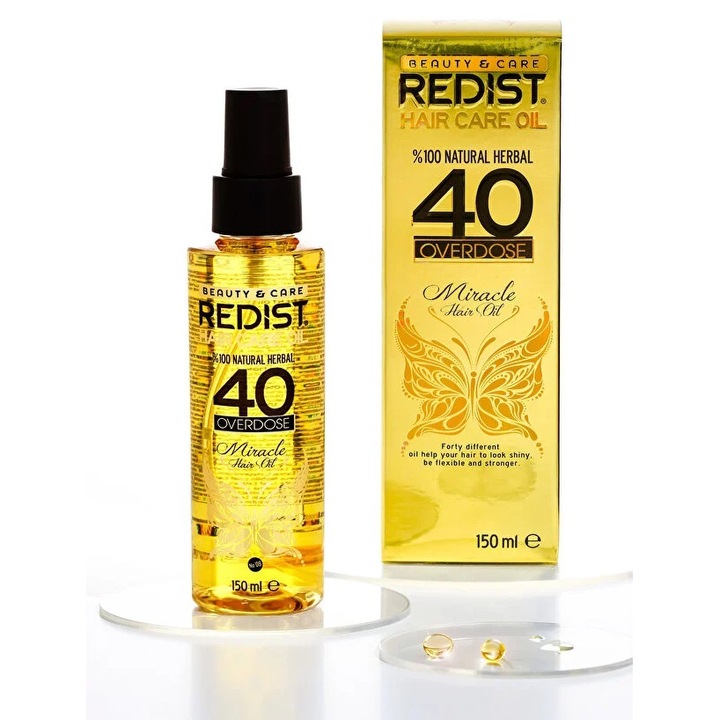 Ulei de îngrijire păr, Redist, 40 ierburi, 150 ml, natural, pentru păr degradat