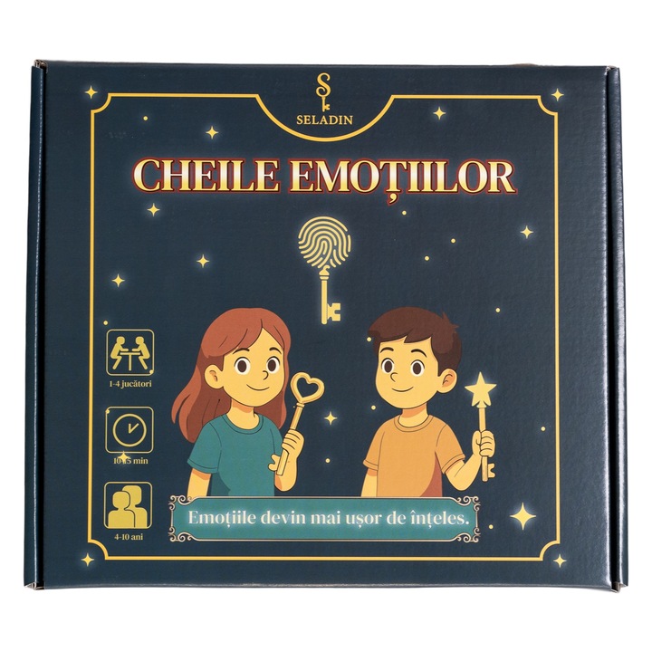 Joc educativ, Seladin, Cheile Emotiilor, pentru intelegerea si gestionarea emotiilor, 3-10 ani, 1-5 jucatori