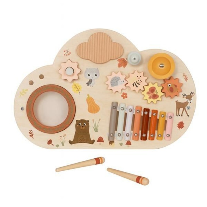 Tabla Montessori cu activități din lemn Baby Mix, animale, 23x12.5x2cm