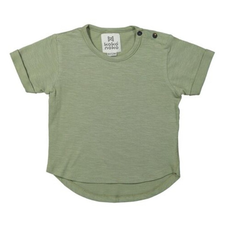 Tricou asimetric, Koko-Noko, cu spatele mai lung, verde, Verde