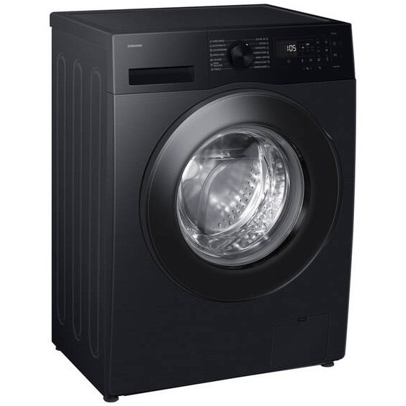 Masina de spalat rufe slim Samsung WW80FG5L32ABLE, 8 kg, 1200 rpm, Clasa A, Motor Digital inverter, AI Eco Bubble, WiFi SmartThings, AI Energy, Black
