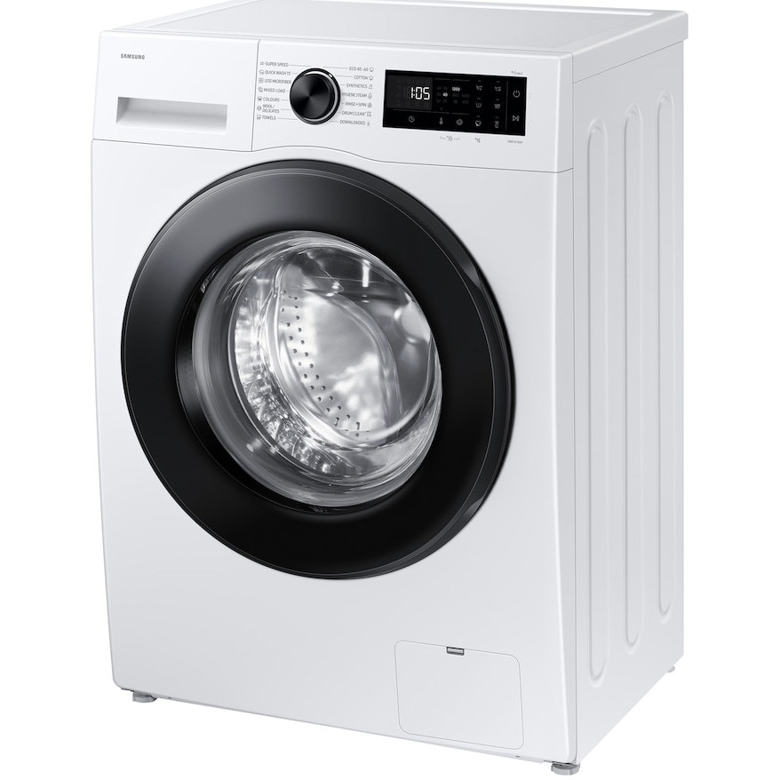 Masina de spalat rufe slim Samsung WW80FG5L32AELE 8 kg, 1200 rpm, Clasa A, Motor Digital inverter, AI Eco Bubble, WiFi SmartThings, AI Energy, Alba