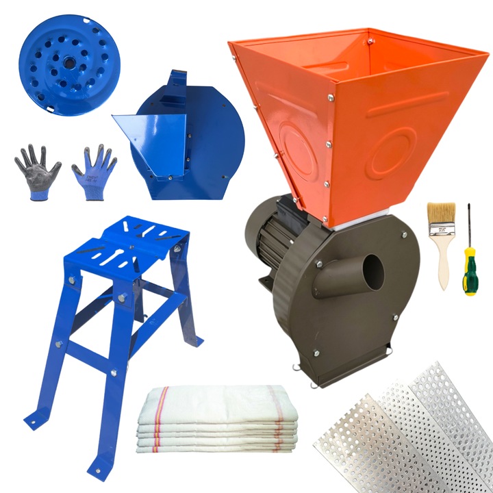 Moara electrică 3 în 1, COBI SMART, 3.9 kW, 290 kg/h, cuva mare 10 kg, set complet inclus