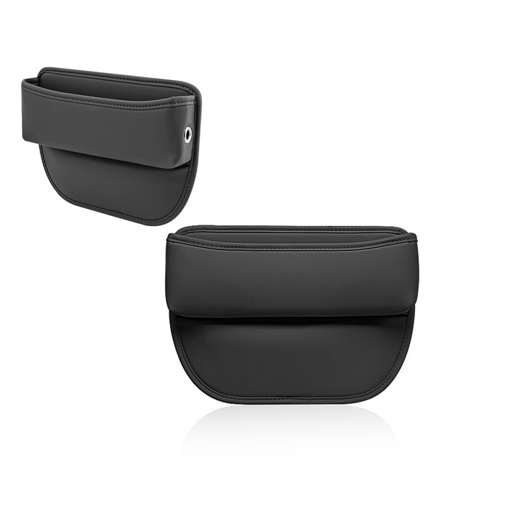 Cutie de depozitare auto, FooFoony, design compact, material din piele PU, negru