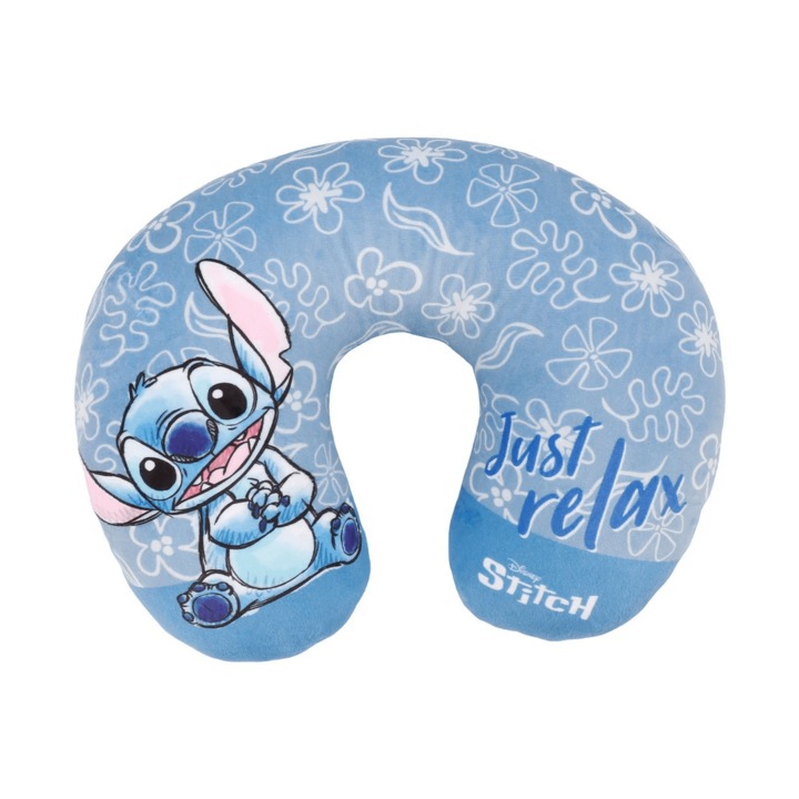 Gyerek utazópárna, Stitch, Stitch design, puha, 30x25cm