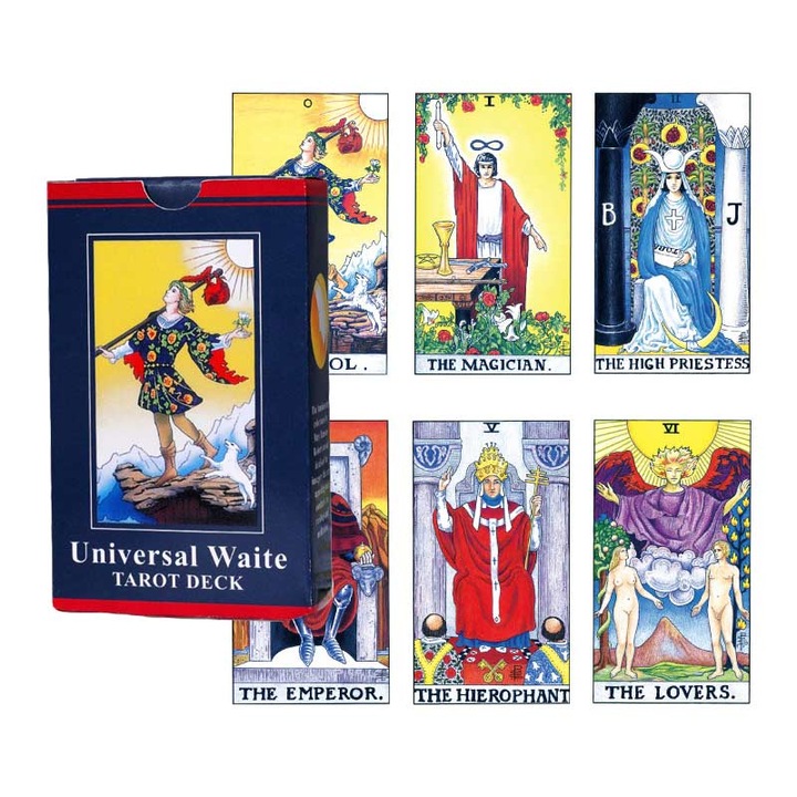 Set complet de carti de Tarot clasic Rider-Waite-Smith pentru incepatori