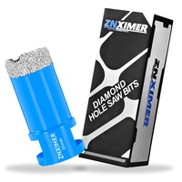 Carota diamantata ZNXIMER M14, 25mm pentru gresie faianta granit marmura ceramica, gaurire uscata/umeda, compatibile polizor unghiular