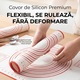 Covoras de aluat din silicon, cu scala, antiadeziv si usor de curatat, dimensiuni 50x70 cm, grosime 0,4 mm, alb