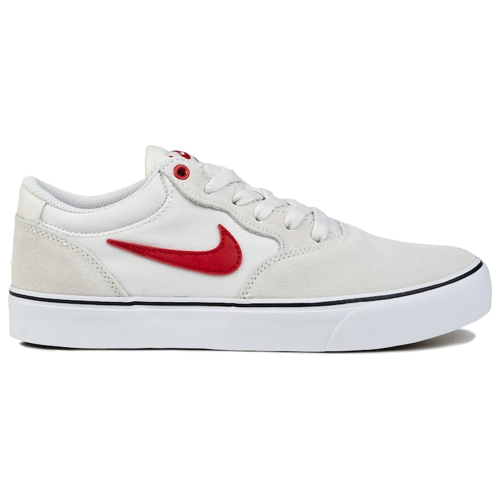 Pantofi sport barbati Nike SB Chron 2, alb rosu, pentru skateboarding