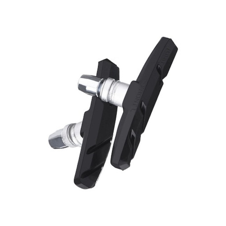 Set de 2 saboti pentru frane V-brake, din cauciuc, 69 mm, negru
