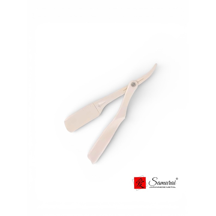 Brici Samurai Japannese Metal, negru, pentru barbierit, design ergonomic, profesional