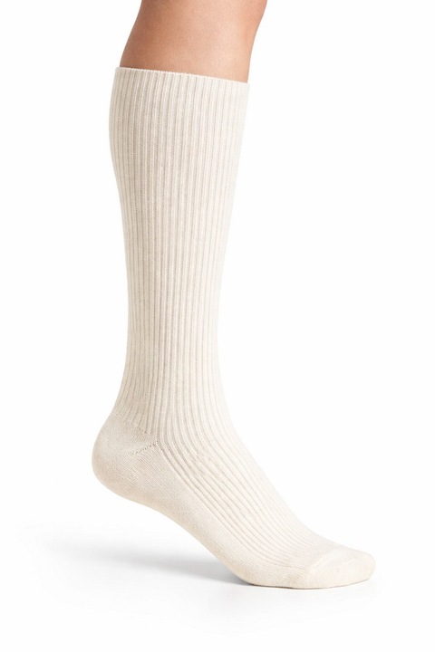 Sosete lana dungi, Alb, 35-40