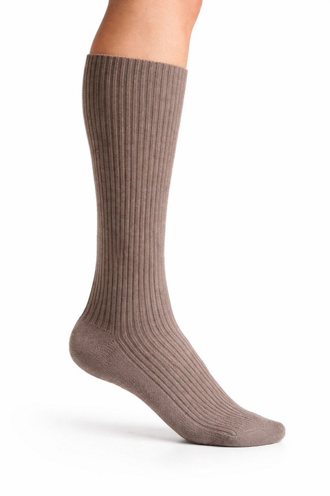 Sosete lana dungi, Bej inchis, 35-40