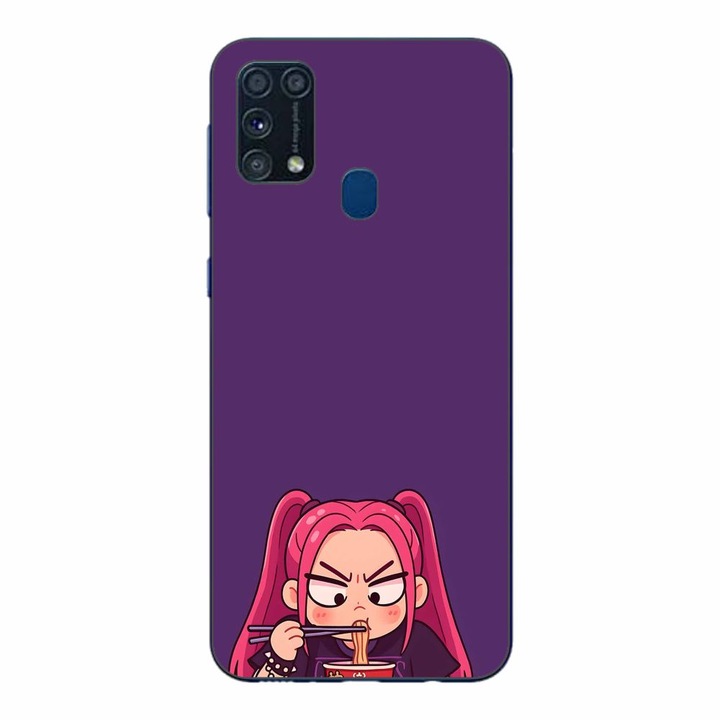 Husa compatibila cu Samsung Galaxy M21S, M31 Silicon Gel Tpu Model KPop Demon Hunters Mira Draw Eating Ramen