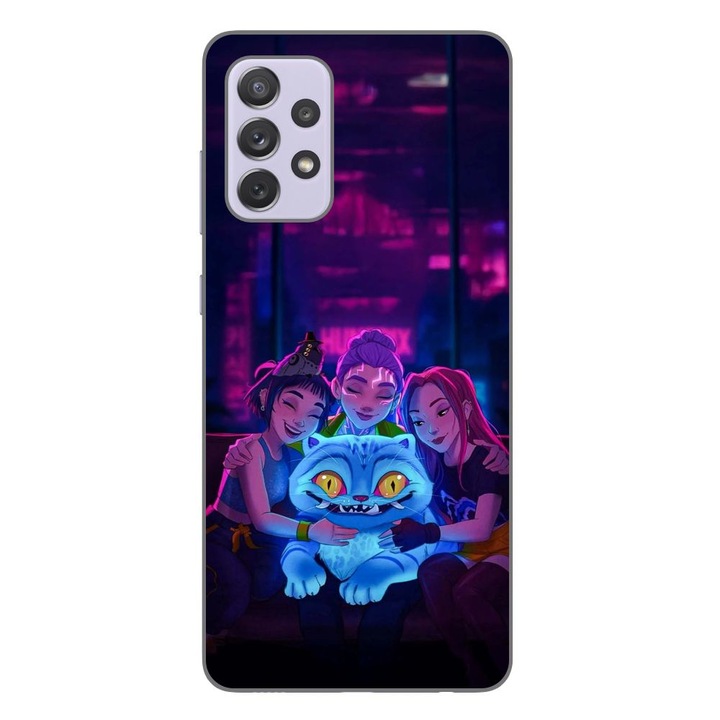 Husa compatibila cu Samsung Galaxy A72 5G Silicon Gel Tpu Model KPop Demon Hunters Happy Team