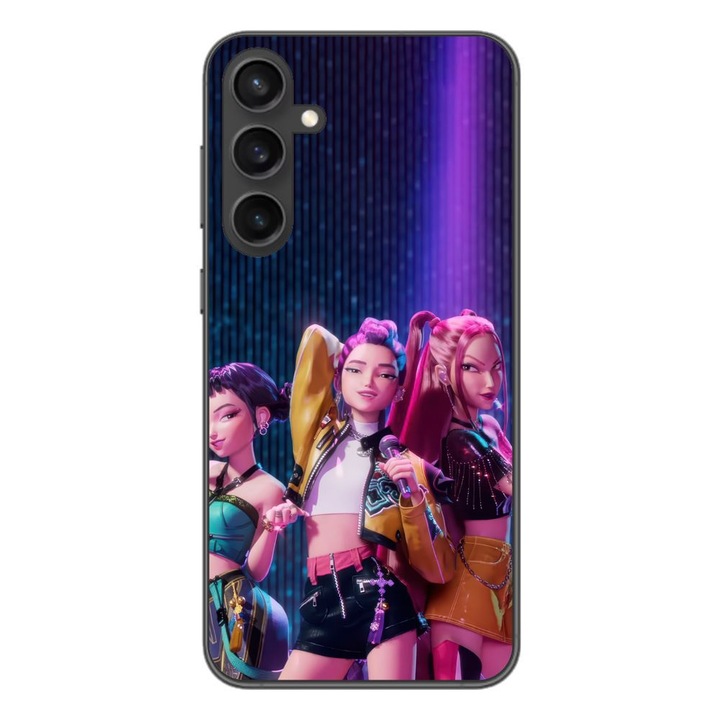 Husa compatibila cu Samsung Galaxy A55 Silicon Gel Tpu Model KPop Demon Hunters Rumi Mira Zoey on Scene