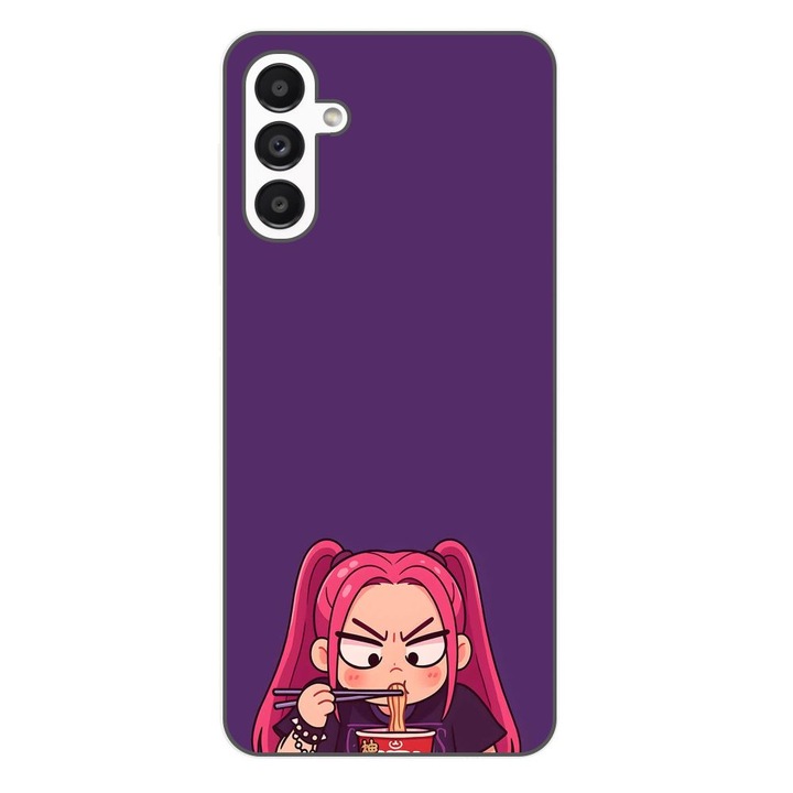 Husa compatibila cu Samsung Galaxy A04s Silicon Gel Tpu Model KPop Demon Hunters Mira Draw Eating Ramen