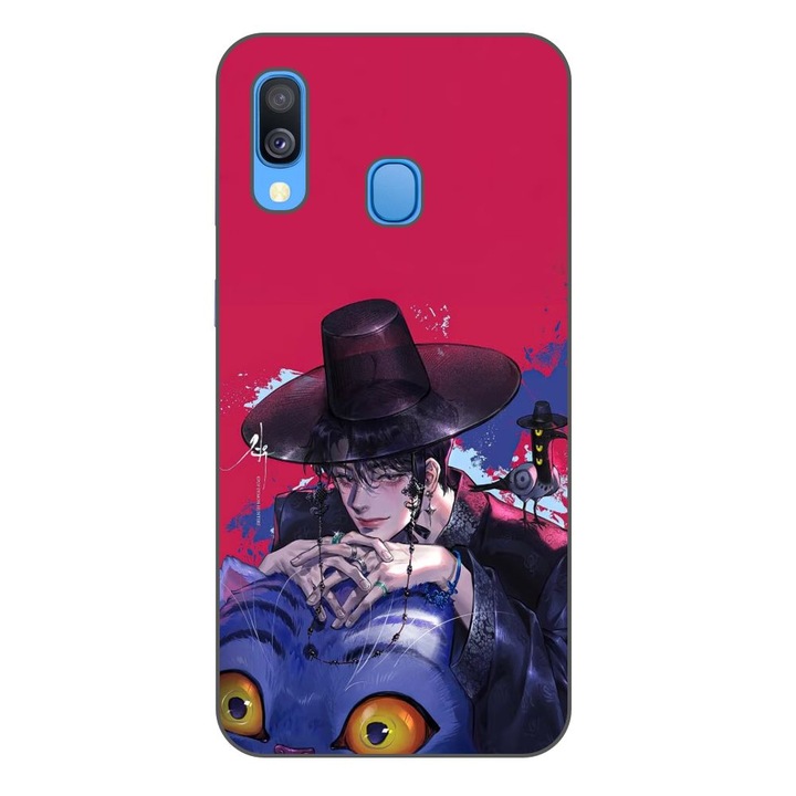 Husa compatibila cu Samsung Galaxy A40 Silicon Gel Tpu Model KPop Demon Hunters Jinu Derpy and Sussie