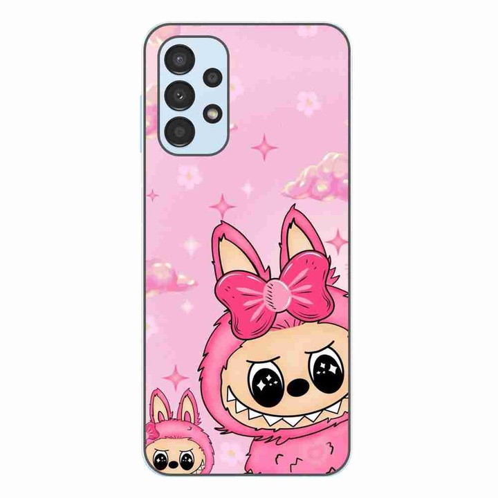 Husa compatibila cu Samsung Galaxy A23 4G, A23 5G Silicon Gel Tpu Model Labubu Pink Fantasy