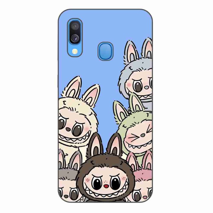 Husa compatibila cu Samsung Galaxy A40 Silicon Gel Tpu Model Labubu Pattern Blue