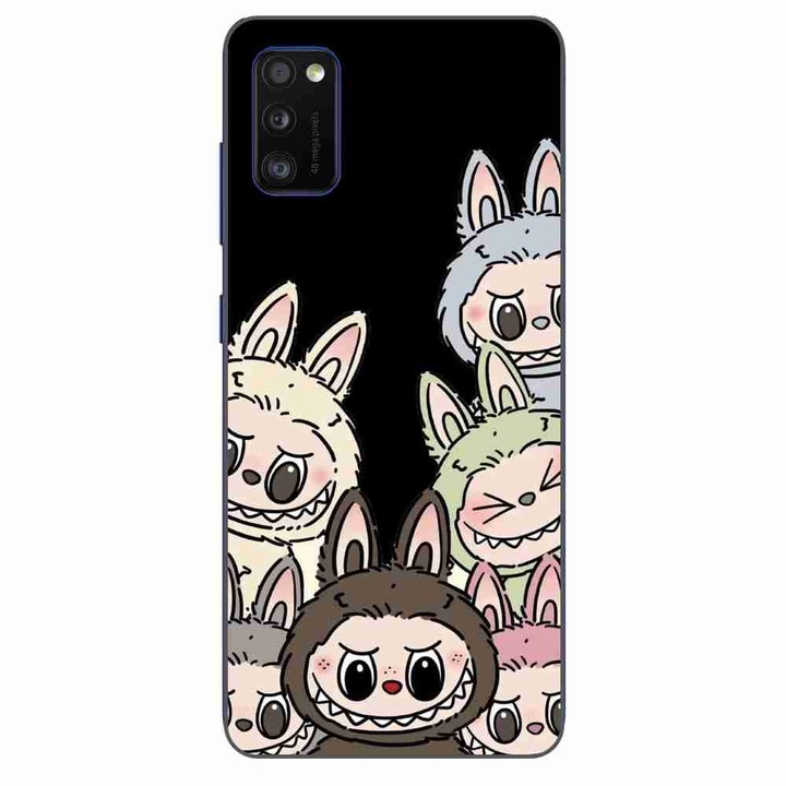 Husa compatibila cu Samsung Galaxy A41 Silicon Gel Tpu Model Labubu Pattern Black