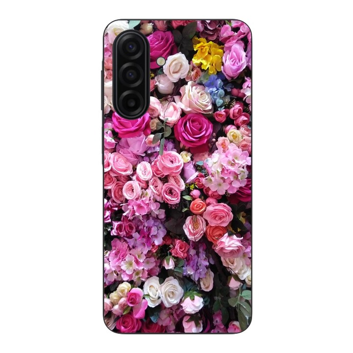 Husa compatibila cu Samsung Galaxy A17 Silicon Gel Tpu Model Trandafiri Roz
