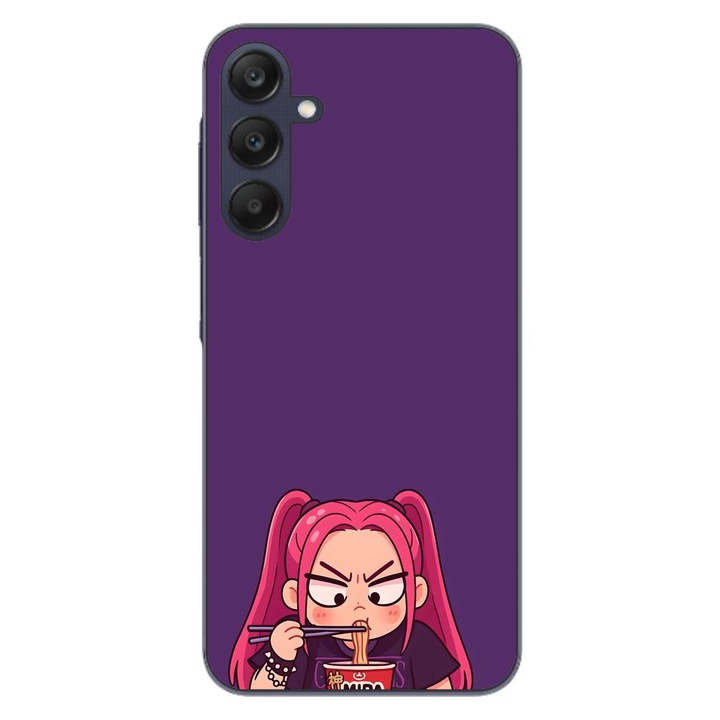 Husa compatibila cu Samsung Galaxy A25 5G Silicon Gel Tpu Model KPop Demon Hunters Mira Draw Eating Ramen