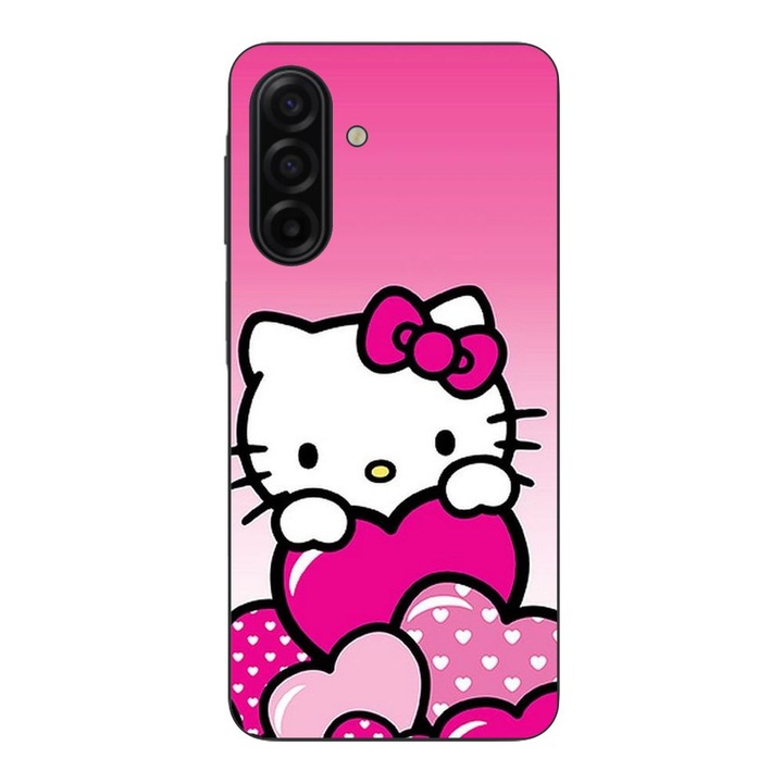 Husa compatibila cu Samsung Galaxy A17 Silicon Gel Tpu Model Hello Kitty Pink Hearts