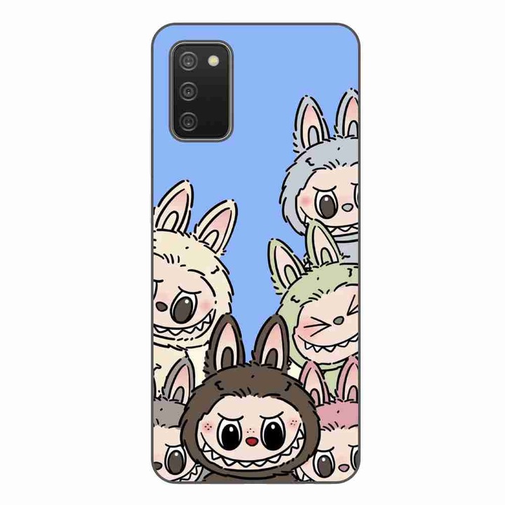 Husa compatibila cu Samsung Galaxy A03s Silicon Gel Tpu Model Labubu Pattern Blue