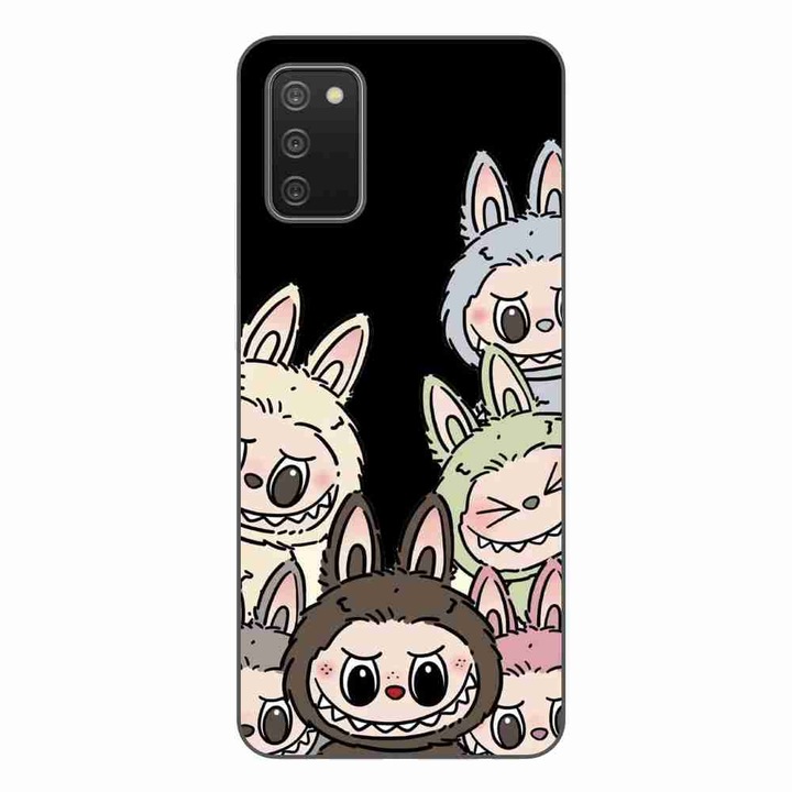Husa compatibila cu Samsung Galaxy A03s Silicon Gel Tpu Model Labubu Pattern Black