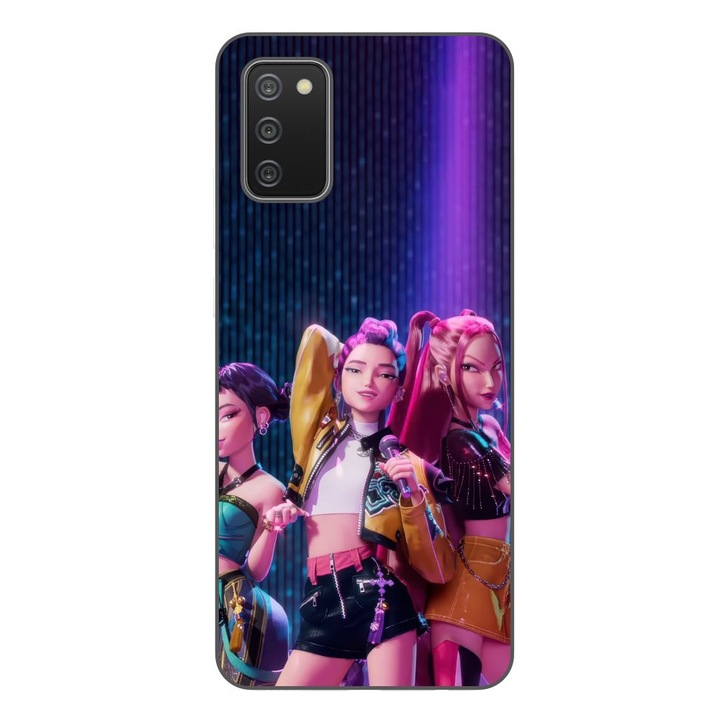 Husa compatibila cu Samsung Galaxy A03s Silicon Gel Tpu Model KPop Demon Hunters Rumi Mira Zoey on Scene