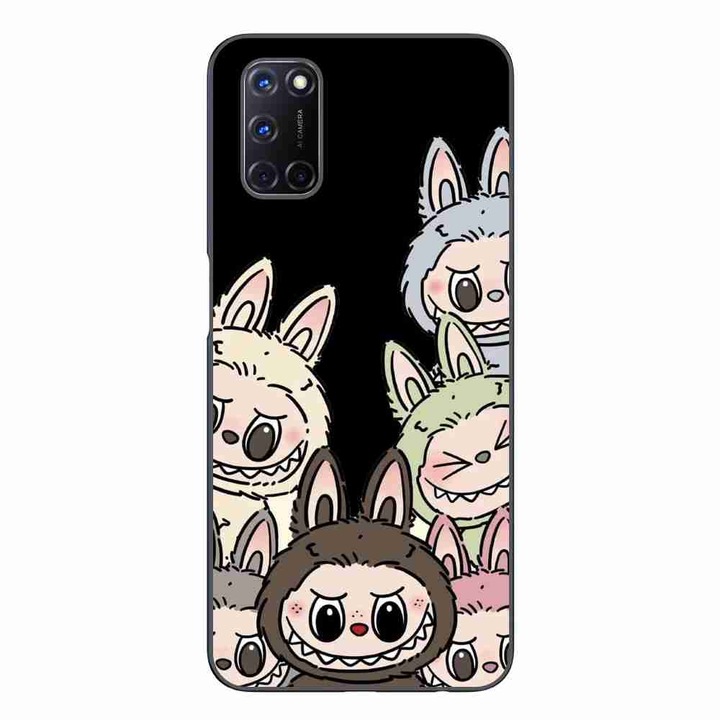 Husa compatibila cu Oppo A72 Silicon Gel Tpu Model Labubu Pattern Black