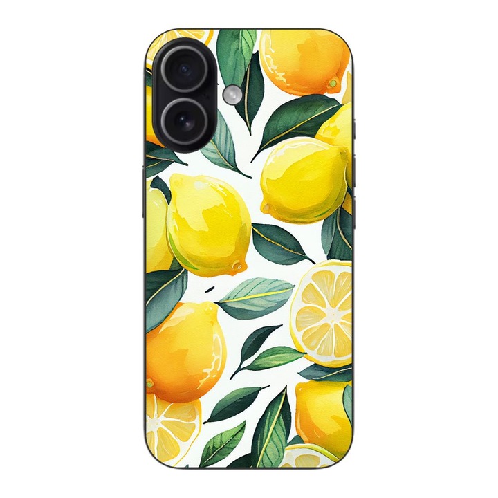 Husa compatibila cu Apple iPhone 17 Silicon Gel Tpu Model Lemons Pattern