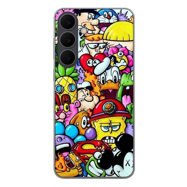 Husa compatibila cu Samsung Galaxy S25 FE Silicon Gel Tpu Model Pop Art Cartoons