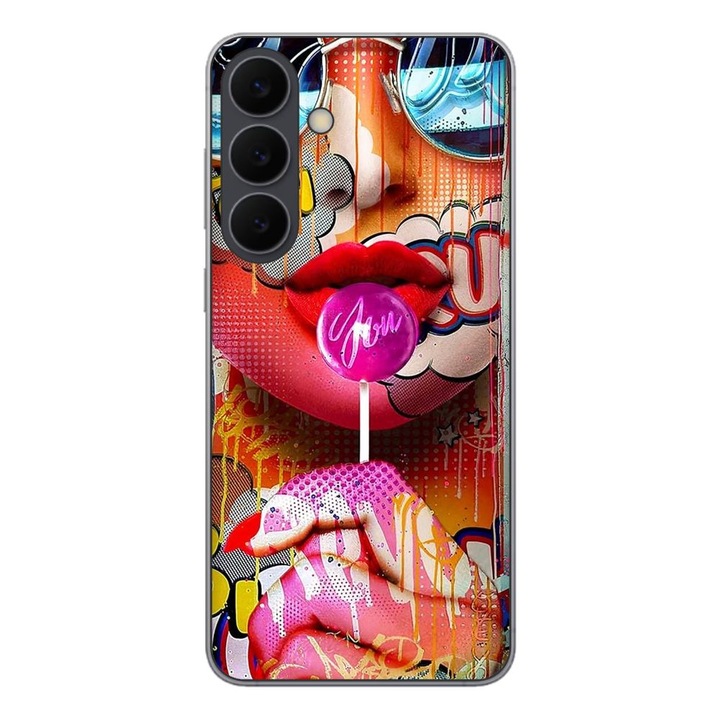 Husa compatibila cu Samsung Galaxy S25 FE Silicon Gel Tpu Model Pop Art Lolipop