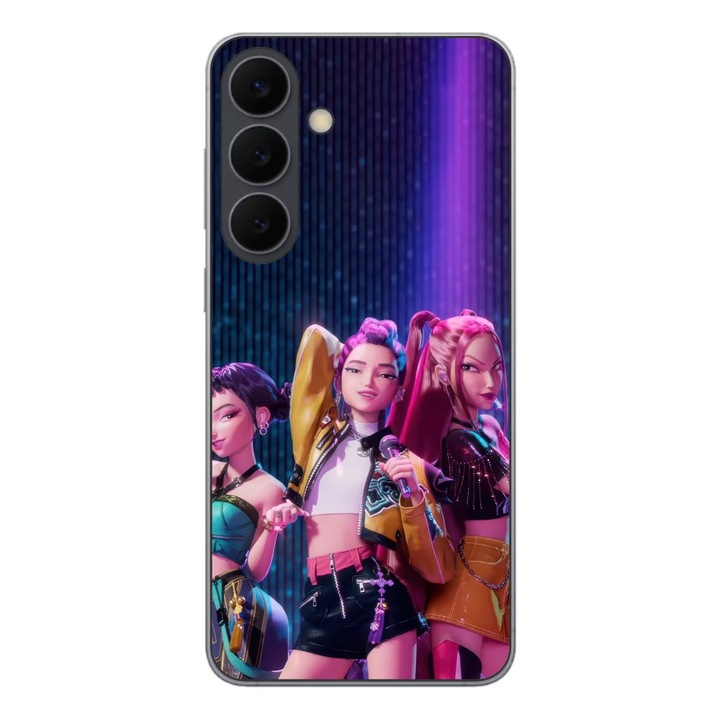 Husa compatibila cu Samsung Galaxy S25 FE Silicon Gel Tpu Model KPop Demon Hunters Rumi Mira Zoey on Scene