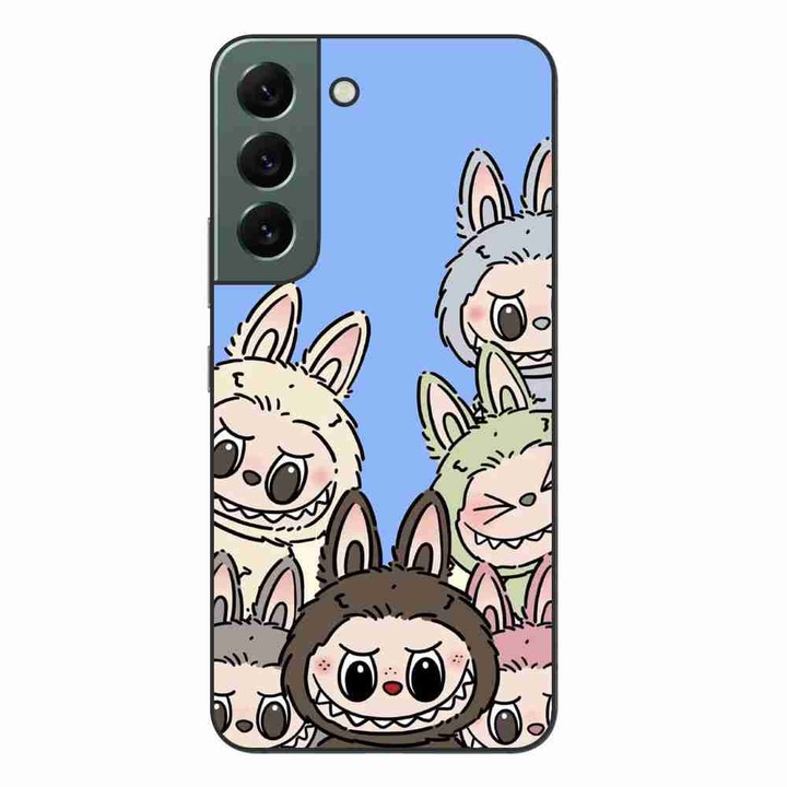 Husa compatibila cu Samsung Galaxy S22+ Plus Silicon Gel Tpu Model Labubu Pattern Blue