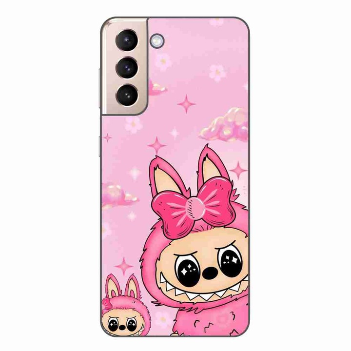 Husa compatibila cu Samsung Galaxy S21 FE Silicon Gel Tpu Model Labubu Pink Fantasy