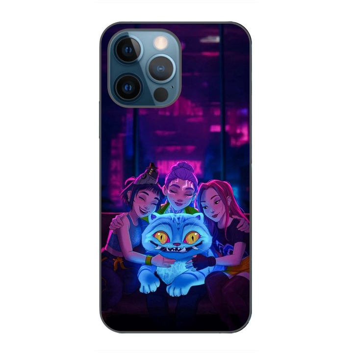 Husa compatibila cu Apple iPhone 12 Pro Silicon Gel Tpu Model KPop Demon Hunters Happy Team