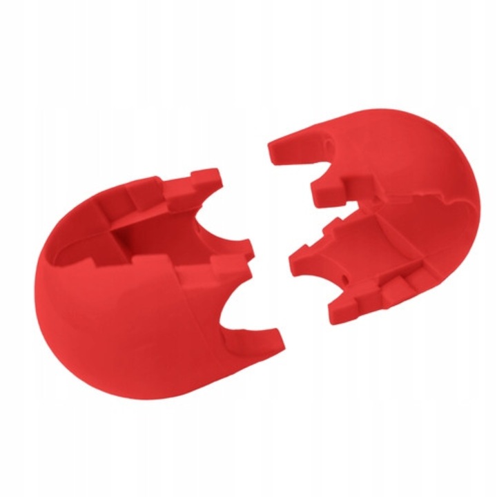 Conector transversal cu prindere rapida, set de 10 bucati, rosu, plastic lucios, pentru franghie de 16 mm