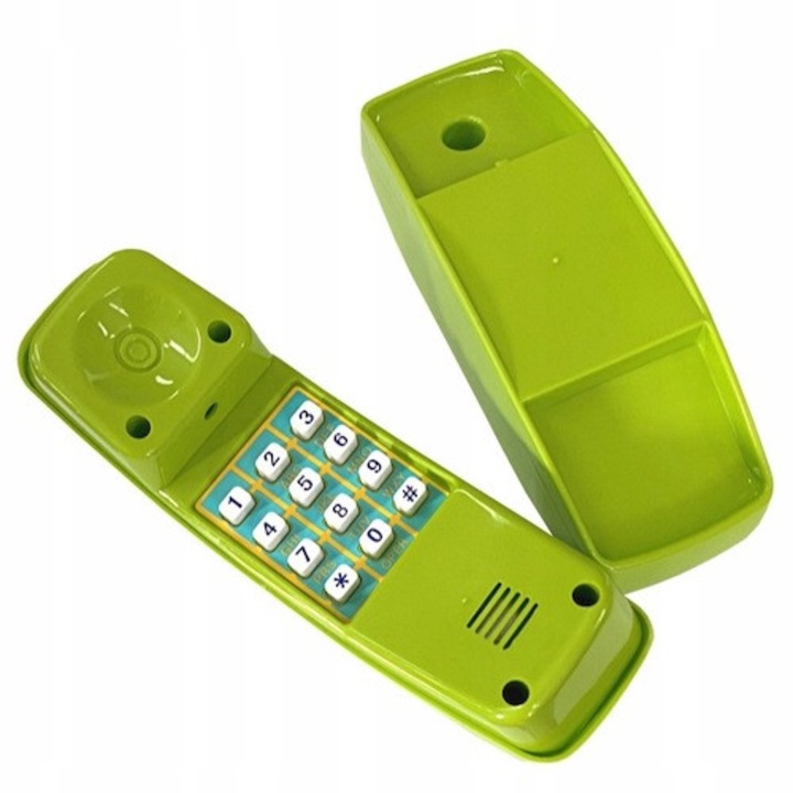 Jucărie sonoră, Just Fun, telefon sonor, rezistent la intemperii, polipropilenă, 205x85x70mm, galben