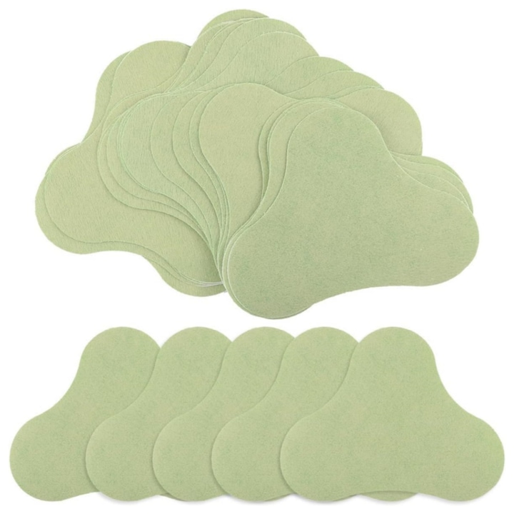 Set 100 plasturi din plante, extract natural de pelin, verde, 13.5x12cm