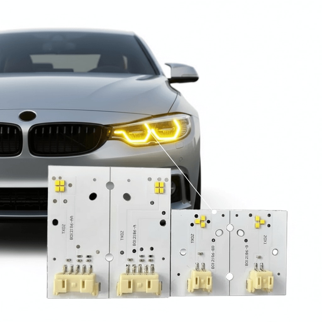 LED Headlight Yellow Angel Eyes Module – For BMW F80 M3, F82/F83 M4 LCI (2018–2020)