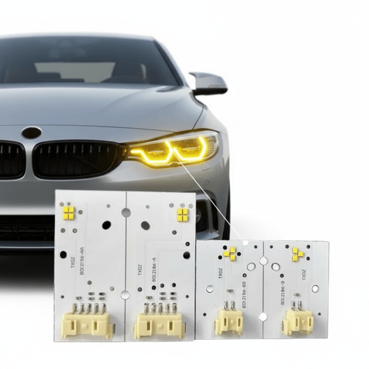 Комплект от 4 модула LED DRL/Angel Eyes жълти Xentech Light за BMW F80 M3, F32/F33, F82/F83, F36 LCI