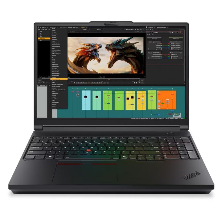 Laptop Lenovo ThinkPad P16 Gen 3, Intel Core Ultra 7 255HX, 32GB RAM, SSD 2TB, nVidia RTX PRO 4000 16 GB, 16 inch, Negru