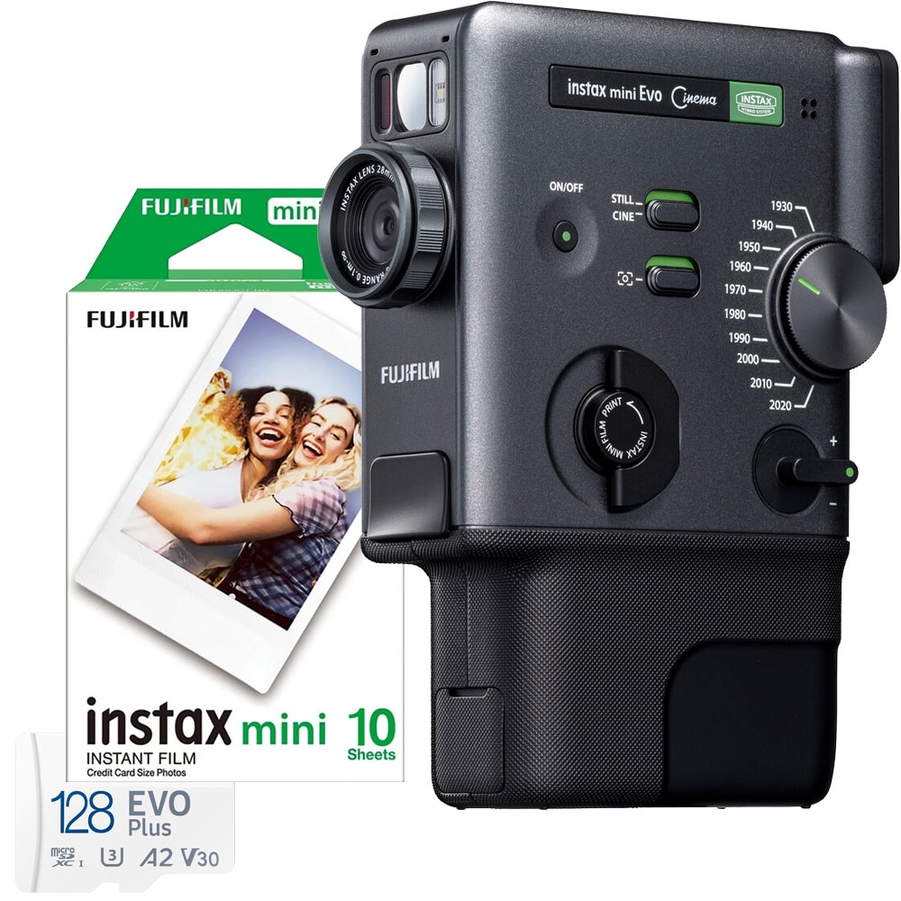 Set Camera foto instant Fujifilm Instax mini 11, Charcoal Grey cu