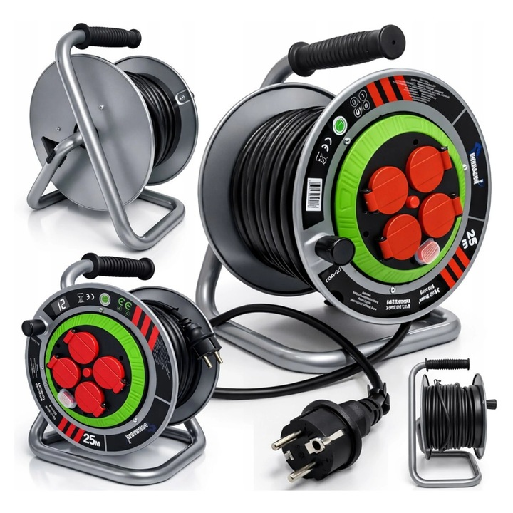 Prelungitor electric Ondragon OD4002-3, 4 prize, 25m, 3x2.5mm, IP44