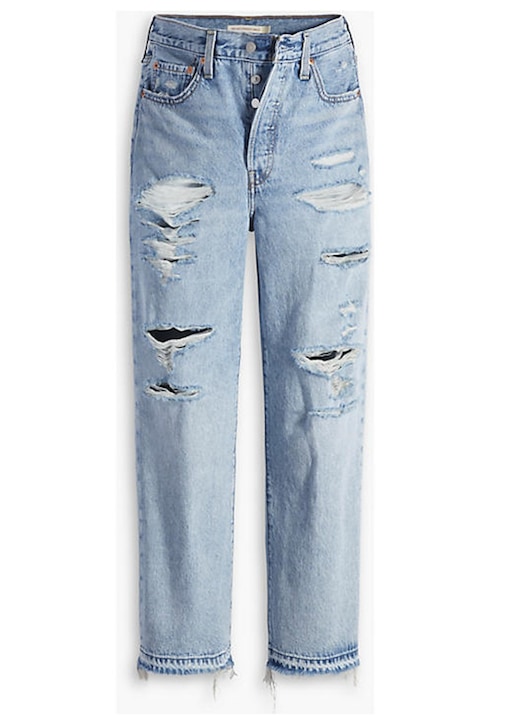 Női farmer, Levi's, Magas derék, Szűk a csípőn és a combon, Bokáig érő, Kék 2039