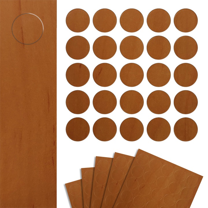 Capace mobila autoadezive, Ø 14 mm, 125 de bucati, DecoMeister®, Model Arin Montan, ZM037-0014X5